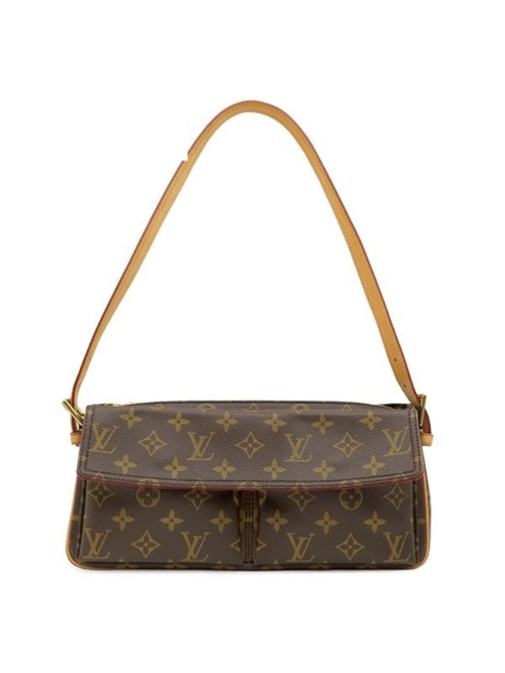 Louis Vuitton Shoulder Bag Viva-Cite MM Monogram Canvas Gold Brown